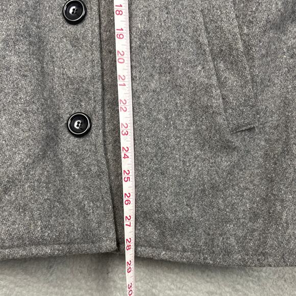Vintage Johnson Woolen Mills Women's Coat Wool Lined Gray  Cabincore Grandmacore - Picture 5 of 7